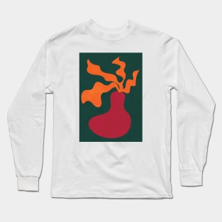 Retro Botanical, Kitchen Art Print Long Sleeve T-Shirt